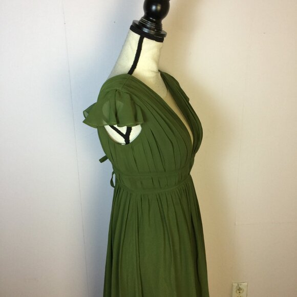 Revelry Forest Green Cap Sleeve Maxi Dress - Picture 13 of 15